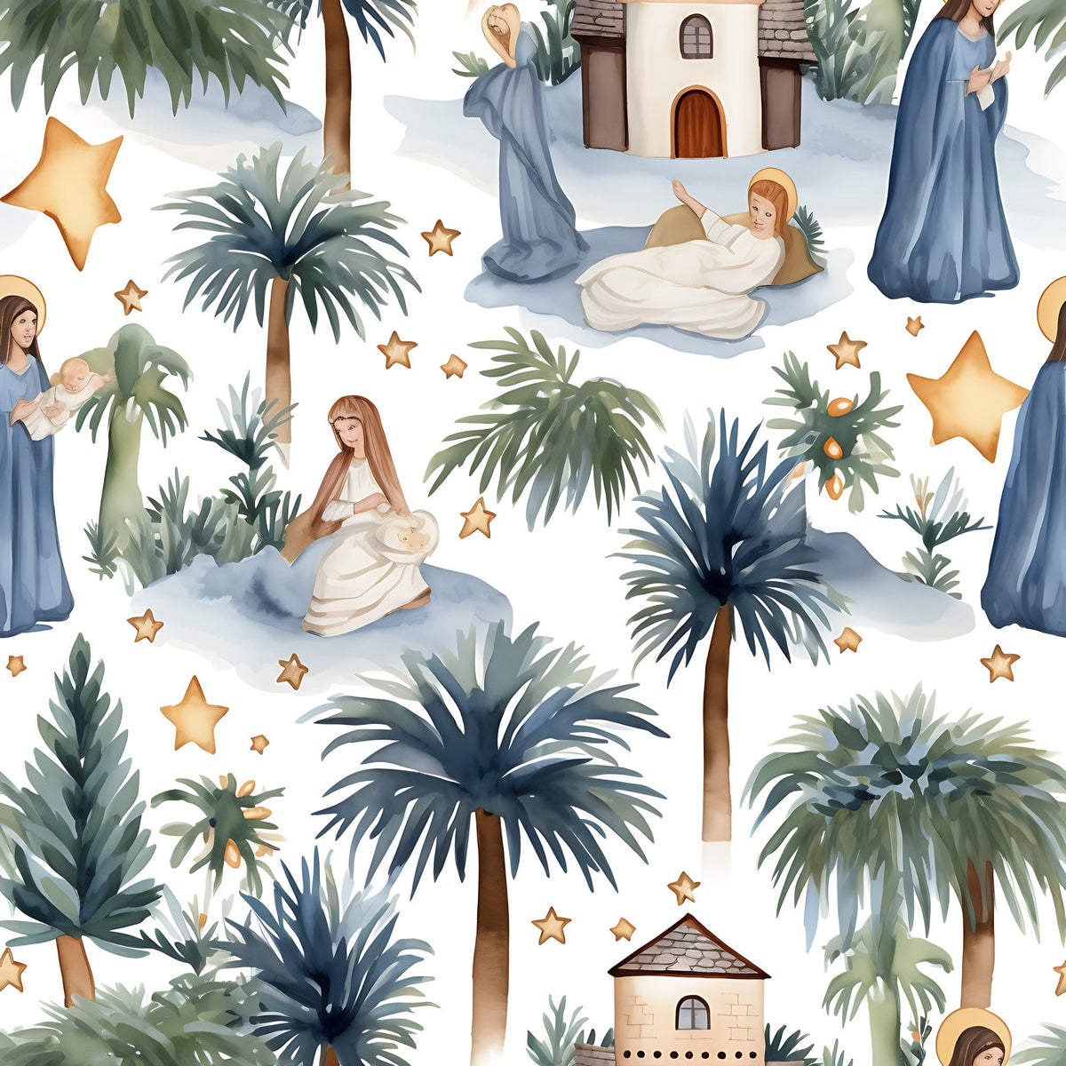 Starlit Manger Pattern 1 Minky Fabric