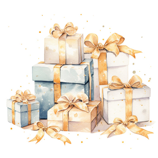 A Golden Christmas Fabric Panel 17
