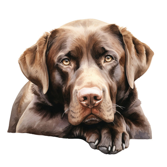 Watercolor Labrador Fabric Panel 22