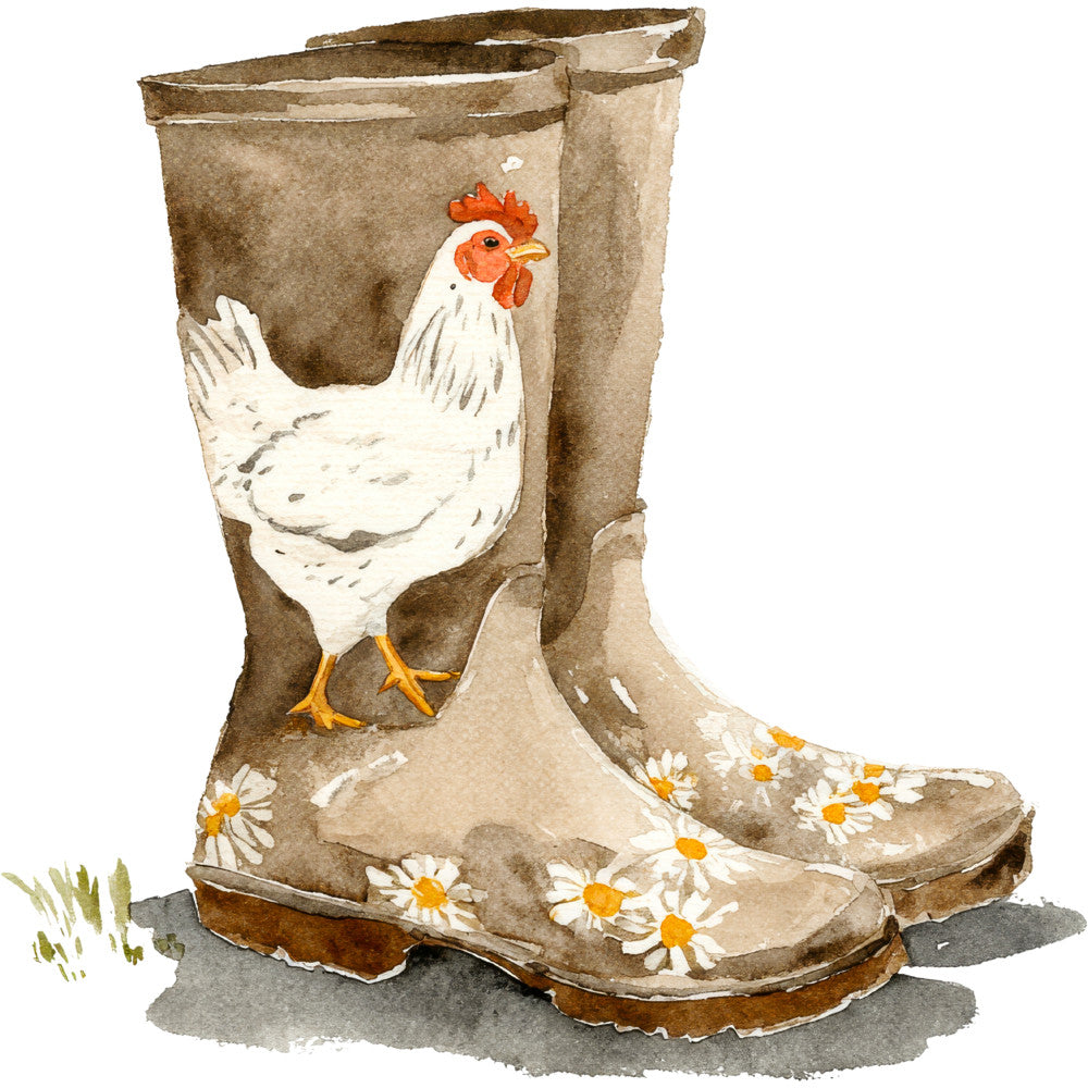 Rustic Barnyard Birds Fabric Panel 19