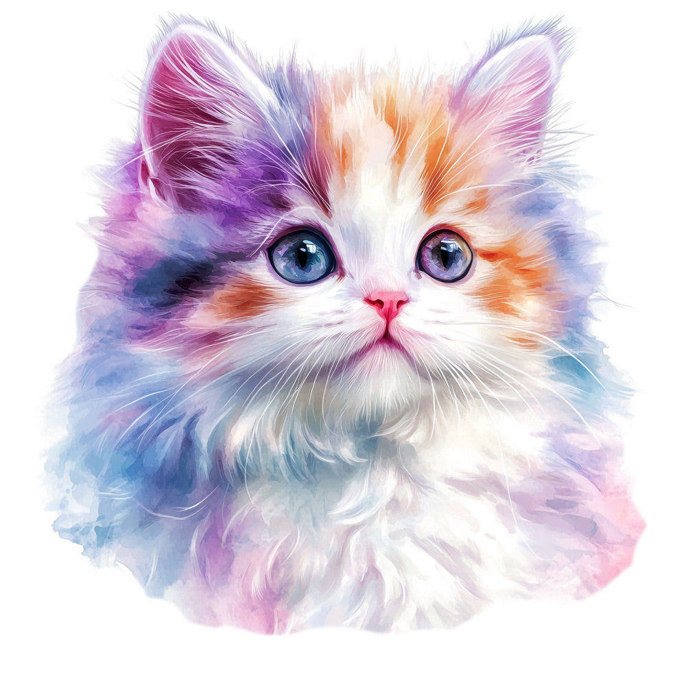 Colorful Cats Fabric Panel 22