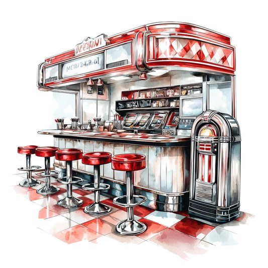 Route 66 Scene Fabric Panel 4