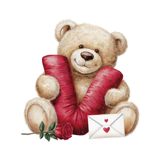 Valentines Day Alphabet Fabric Panel 28
