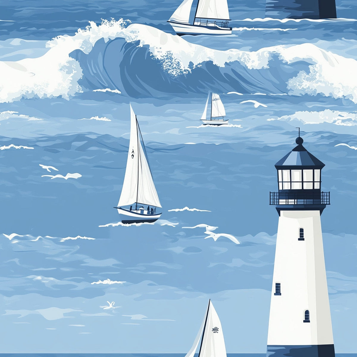Beacon Bay Pattern 1 Minky Fabric