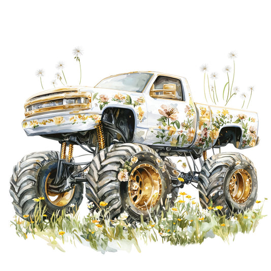 Monster Truck Show Fabric Panel 3