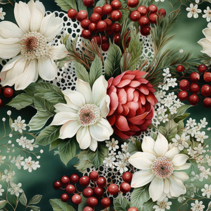 Winterberry Blooms Pattern 19 Minky Fabric