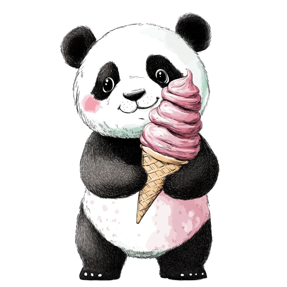 Cute Panda Bears Fabric Panel 10