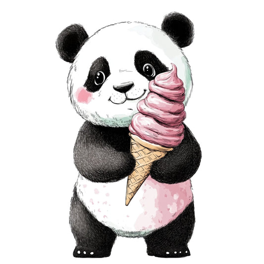 Cute Panda Bears Fabric Panel 10
