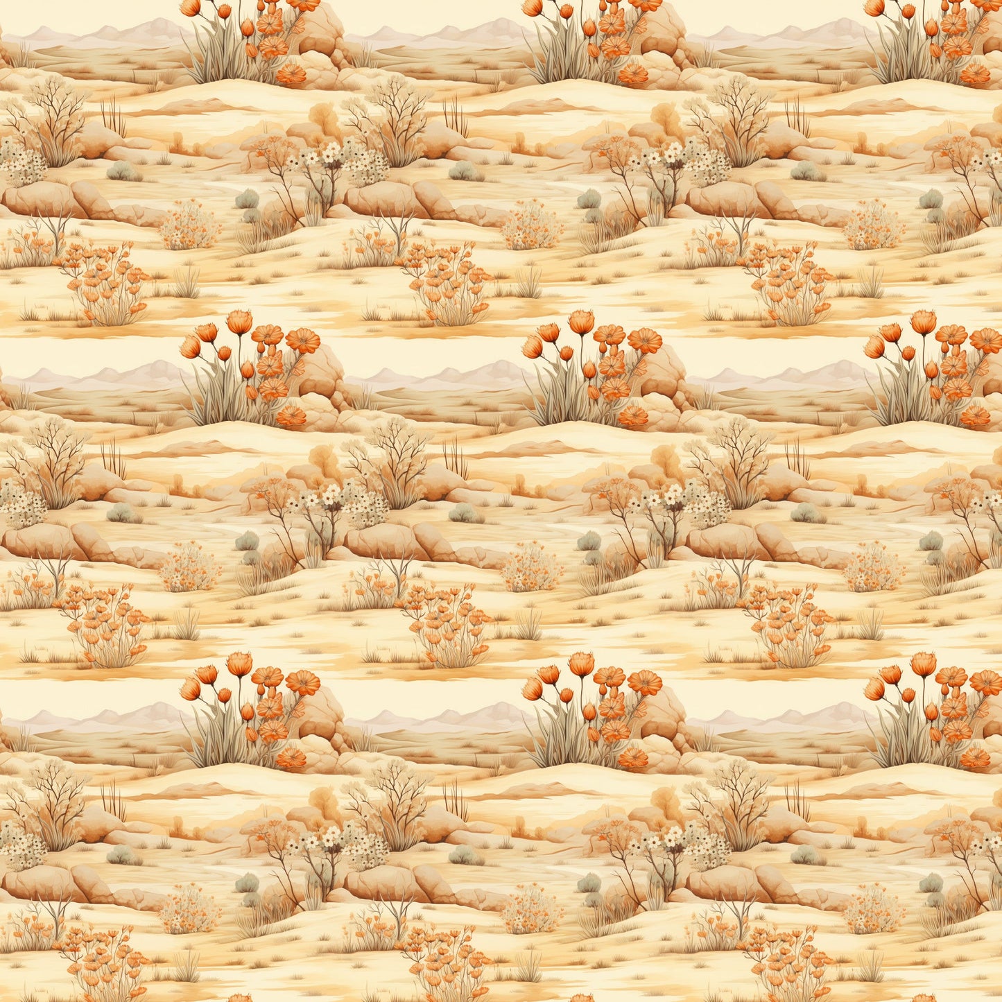 Desert Sunrise Pattern 7 Quilting Cotton Fabric