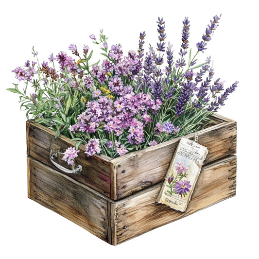 Vintage Garden Fabric Panel 24