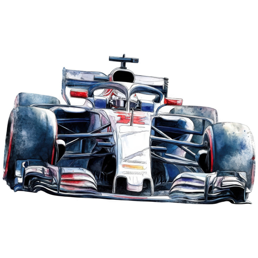 Watercolor Formula Racing Fabric Panel 8