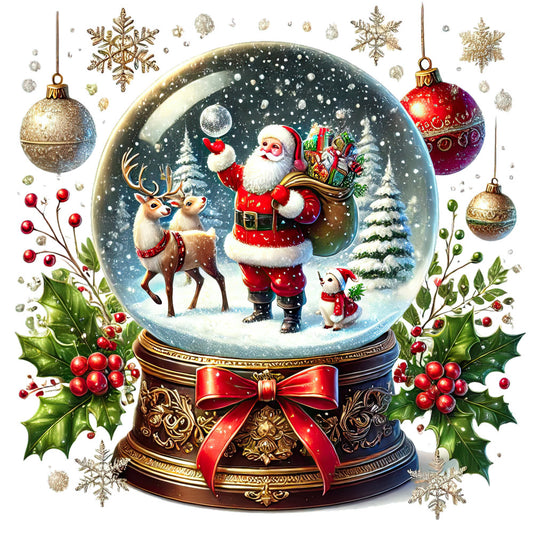 Christmas Snow Globes Fabric Panel 47