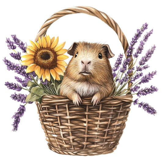 Cute Guinea Pigs Fabric Panel 36