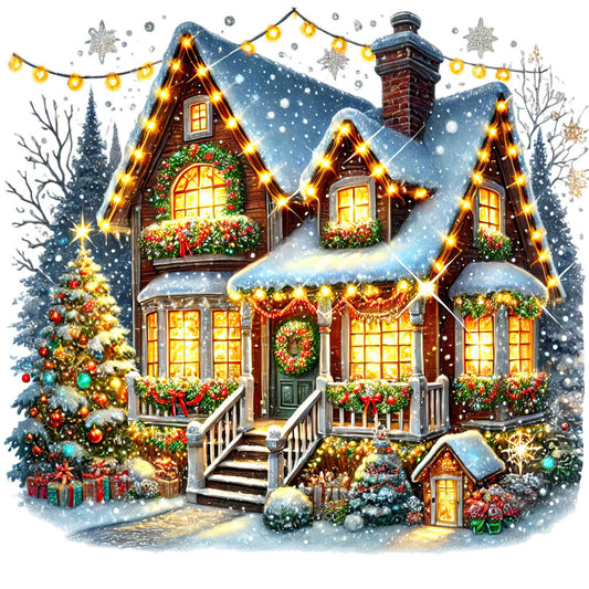 Christmas Villages Fabric Panel 69