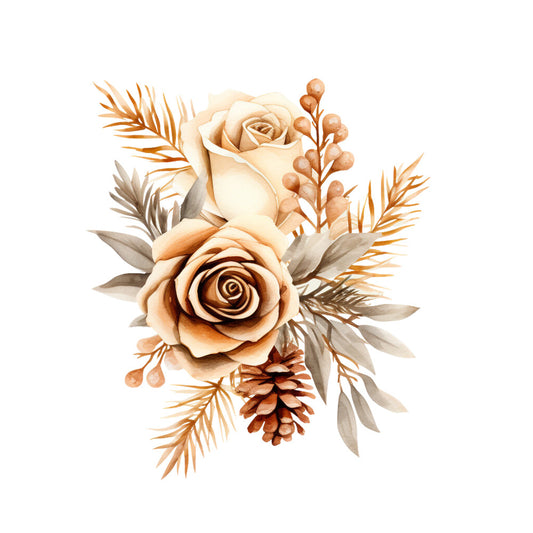 A Golden Christmas Fabric Panel 32