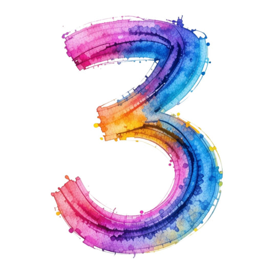 Brushstroke Alphabet Fabric Panel 35