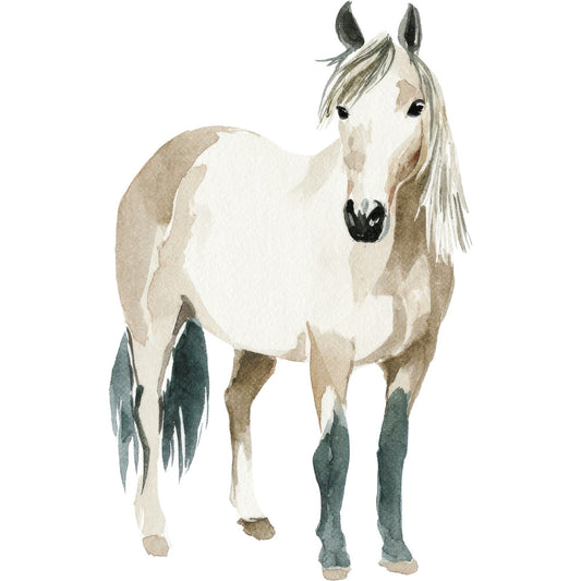 Watercolor Horses Fabric Panel 56
