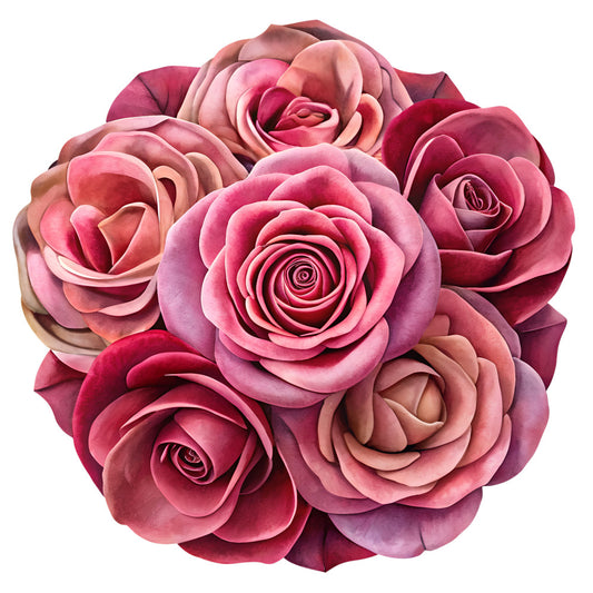 Watercolor Flower Bouquets Fabric Panel 19