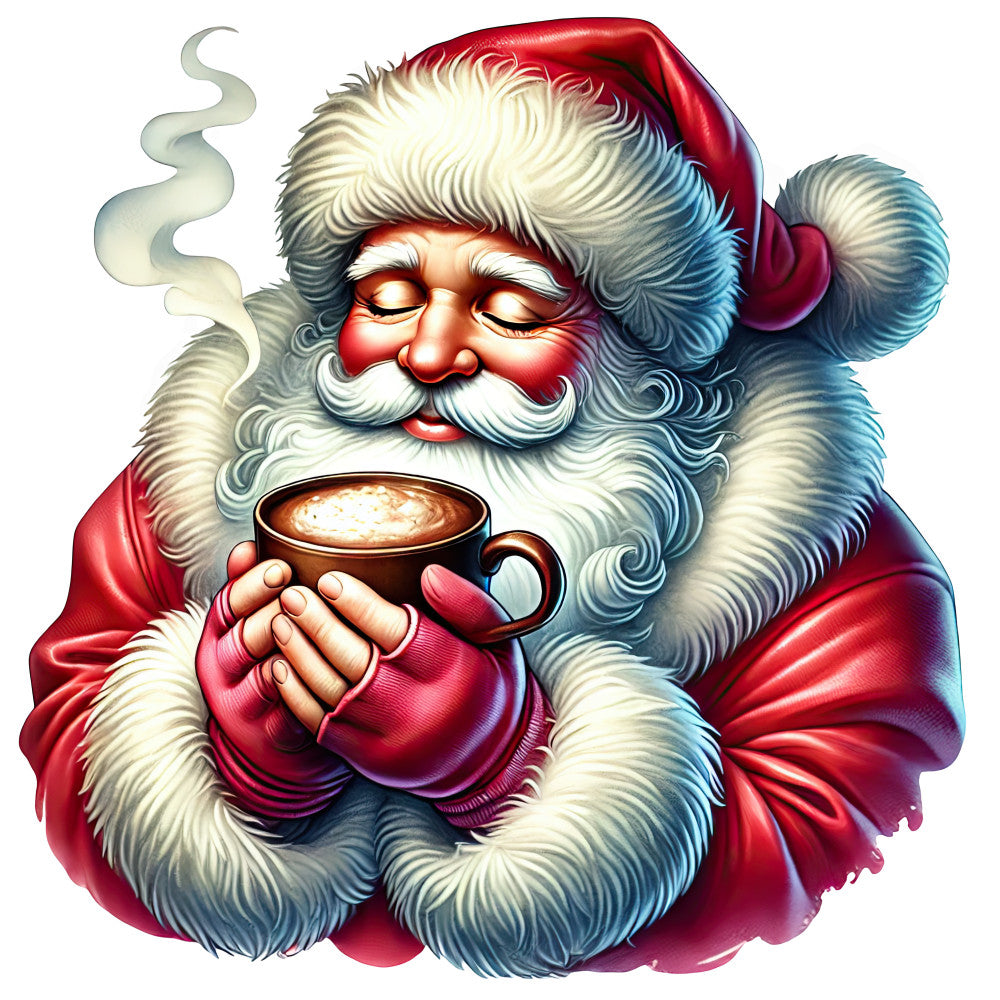 Santa Claus Scenes Fabric Panel 10