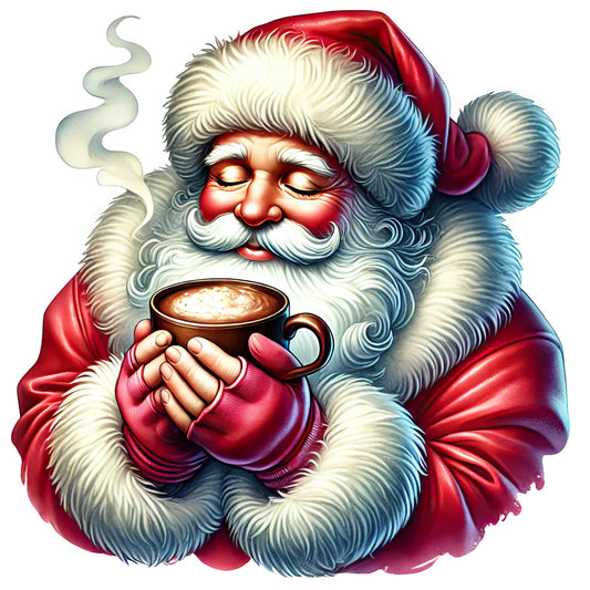 Santa Claus Scenes Fabric Panel 10