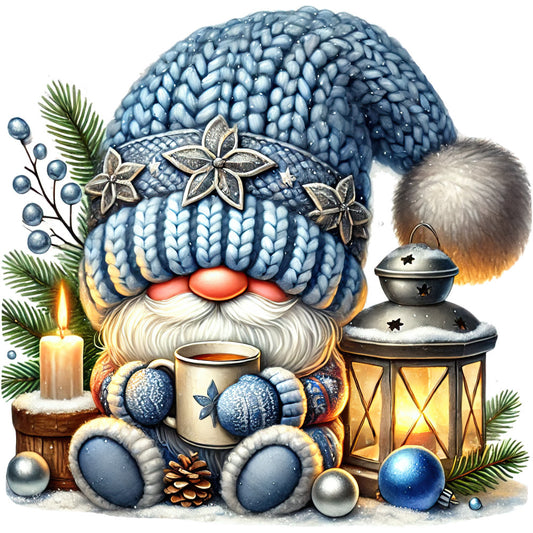 Cozy Christmas Gnomes Fabric Panel 4