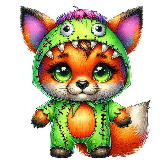 Halloween Wonder Animals Fabric Panel 73