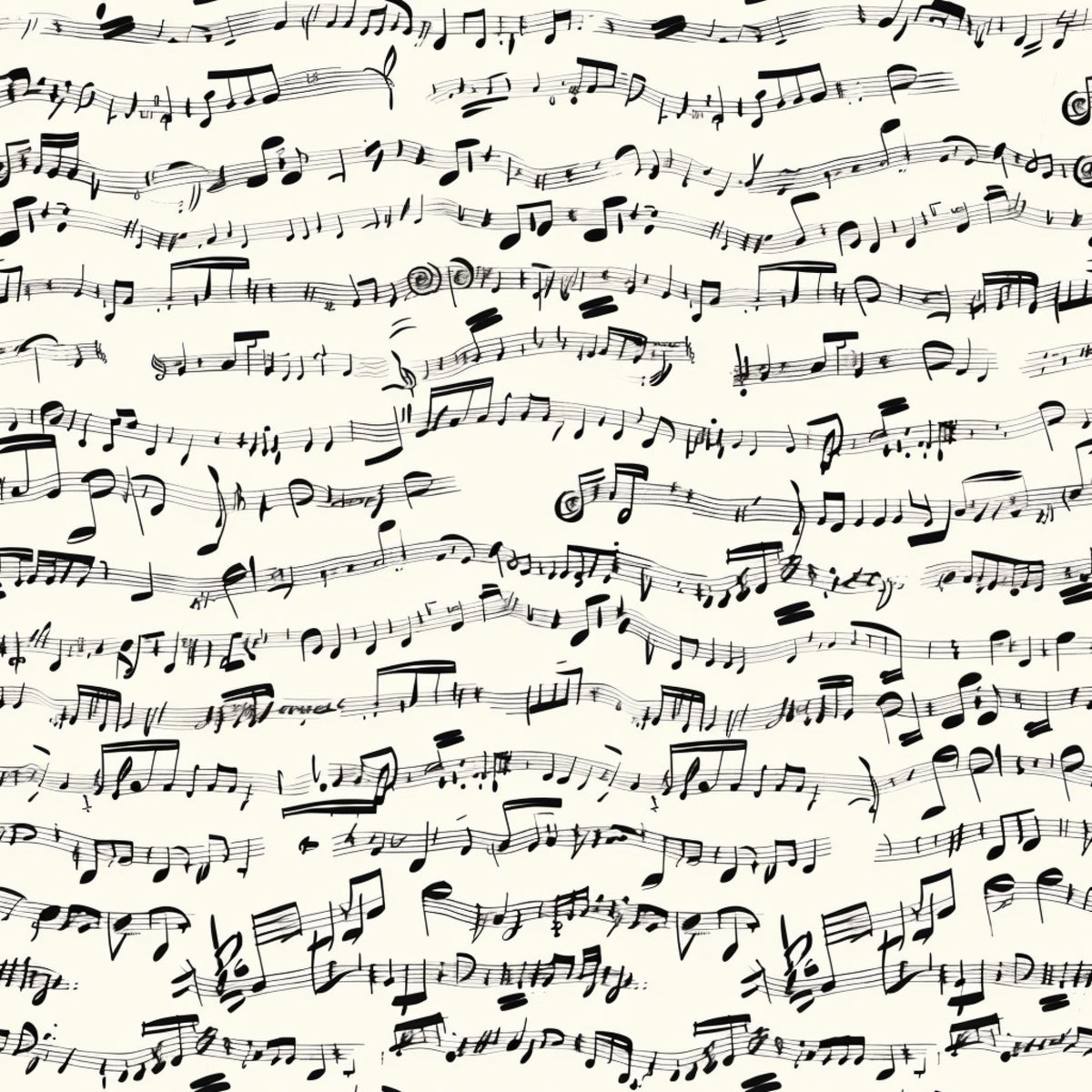 Inked Melodies Pattern 1 Minky Fabric