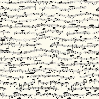 Inked Melodies Pattern 1 Minky Fabric