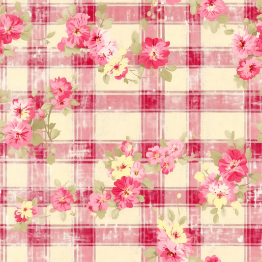 Country Girl Plaid Pattern 13 Quilting Cotton Fabric