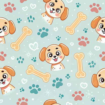 Puppy Prints Pattern 9 Minky Fabric