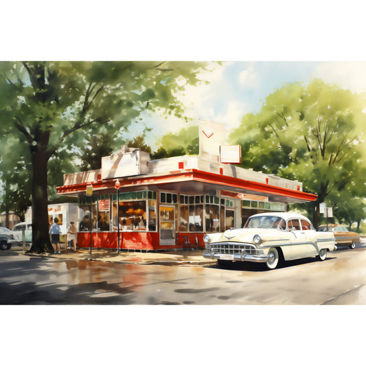 Retro Diner Fabric Panel 10