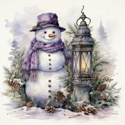 Classic Snowman Fabric Panel 9