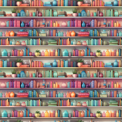 Bookshelf Pattern 6 Quilting Cotton Fabric
