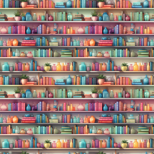 Bookshelf Pattern 6 Quilting Cotton Fabric