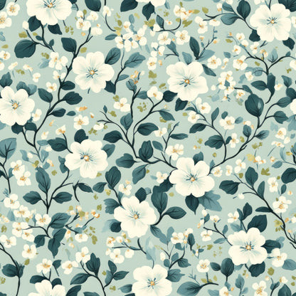 Painted Blossoms Pattern 14 Minky Fabric