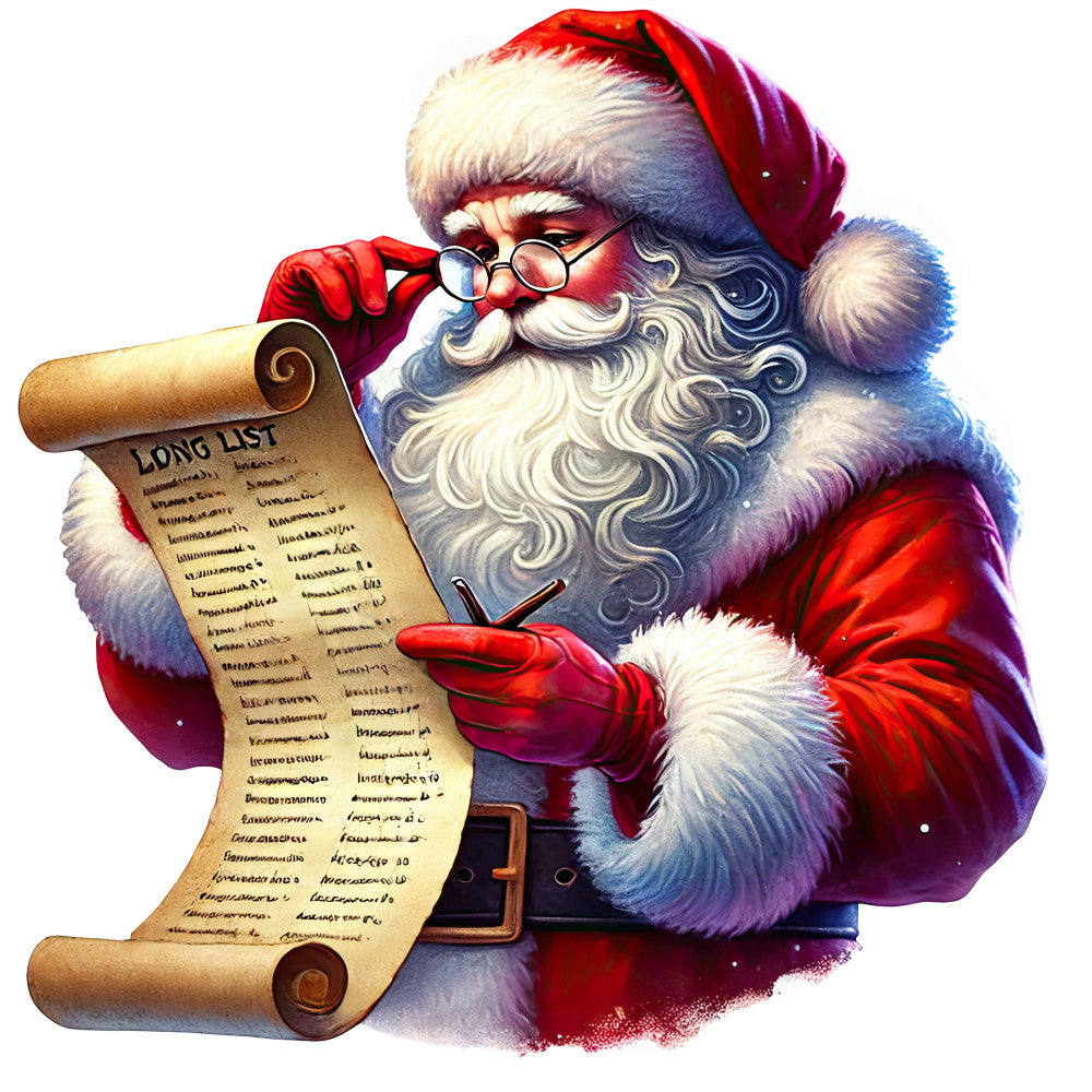 Santa Claus Scenes Fabric Panel 3