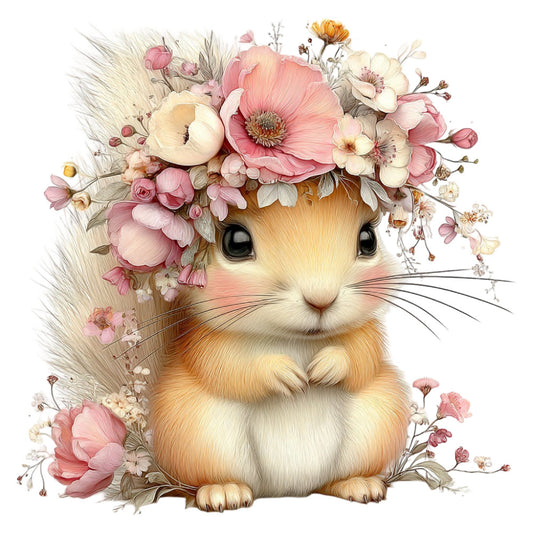 cute bunny, rabbit, floral, pink flowers, cream, beige, soft yellow, dusty rose, blush pink, pastel colors, whimsical, spring, garden, nature, animals, sweet, delicate, botanical, peonies, daisies, wildflowers, baby, nursery, children's, woodland, vintage inspired, romantic, cottage core, adorable, illustration style