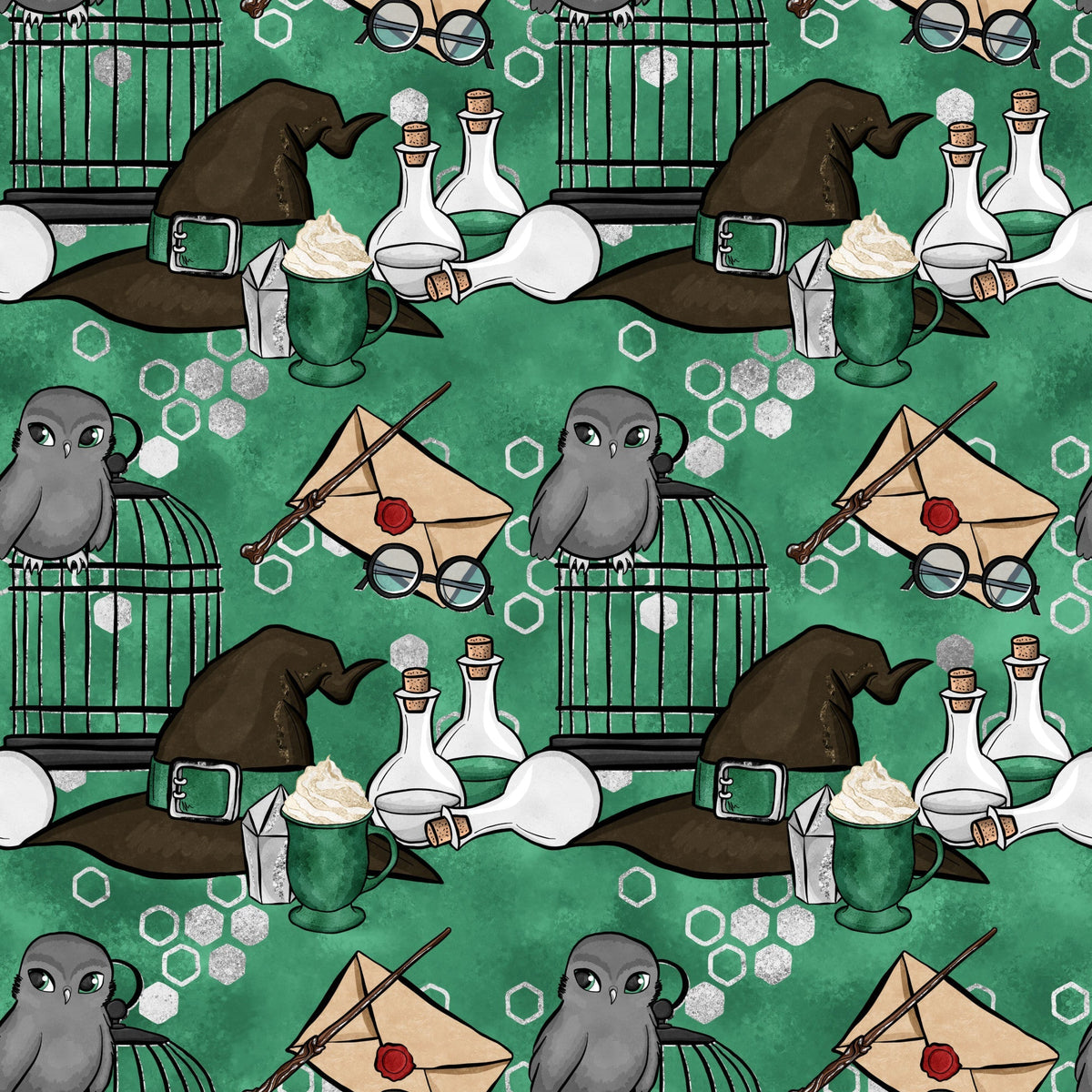 Owl Post Academy Pattern 36 Minky Fabric