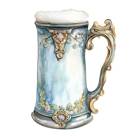 Watercolor Oktoberfest Fabric Panel 22