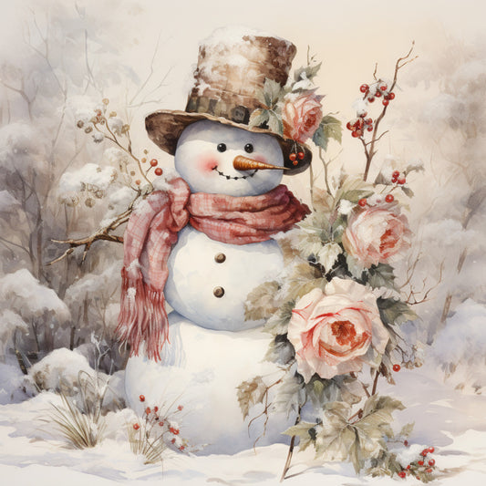 Classic Snowman Fabric Panel 22