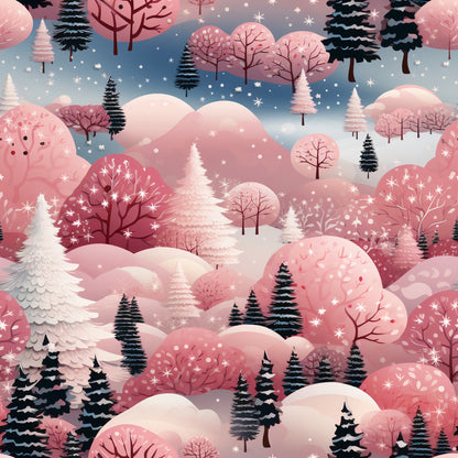 Christmas Winter Wonderland Pattern 13 Quilting Cotton Fabric