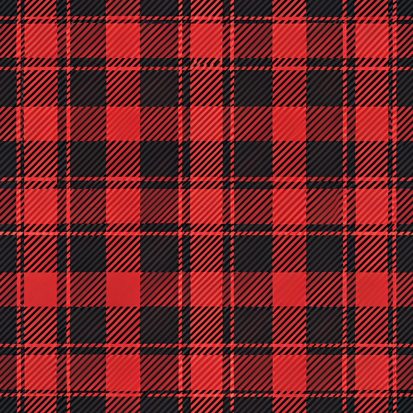 Classic Red and Black Buffalo Plaid Pattern 3 Quilting Cotton Fabric