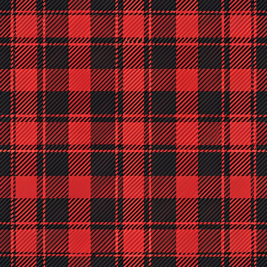 Classic Red and Black Buffalo Plaid Pattern 3 Quilting Cotton Fabric