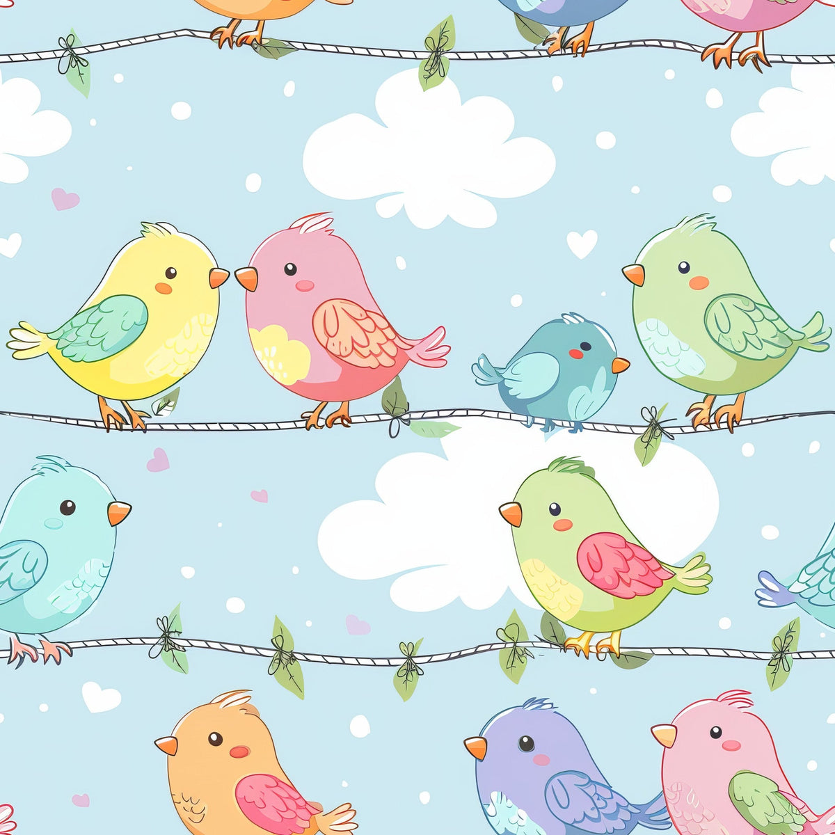 Feathered Friends Pattern 1 Minky Fabric