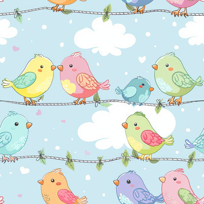 Feathered Friends Pattern 1 Minky Fabric