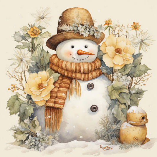 Classic Snowman Fabric Panel 53