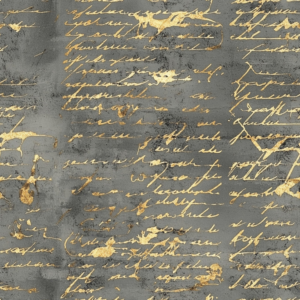 Gilded Forgotten Correspondence Pattern 17 Minky Fabric