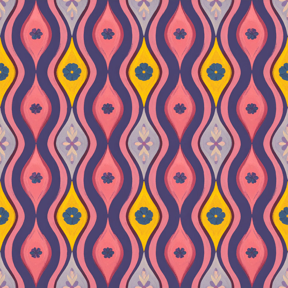 Carnival Garden Glow Pattern 1 Minky Fabric