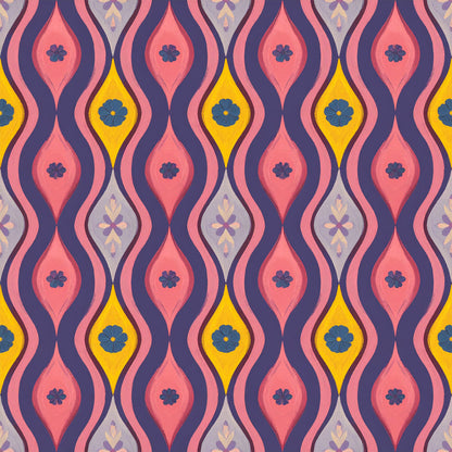 Carnival Garden Glow Pattern 1 Minky Fabric