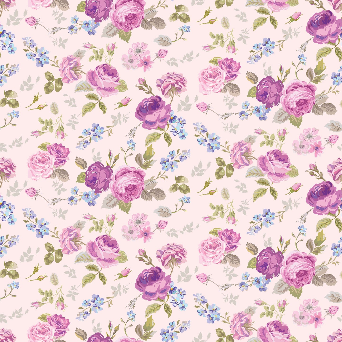 Pink Tea Party Pattern 4 Quilting Cotton Fabric